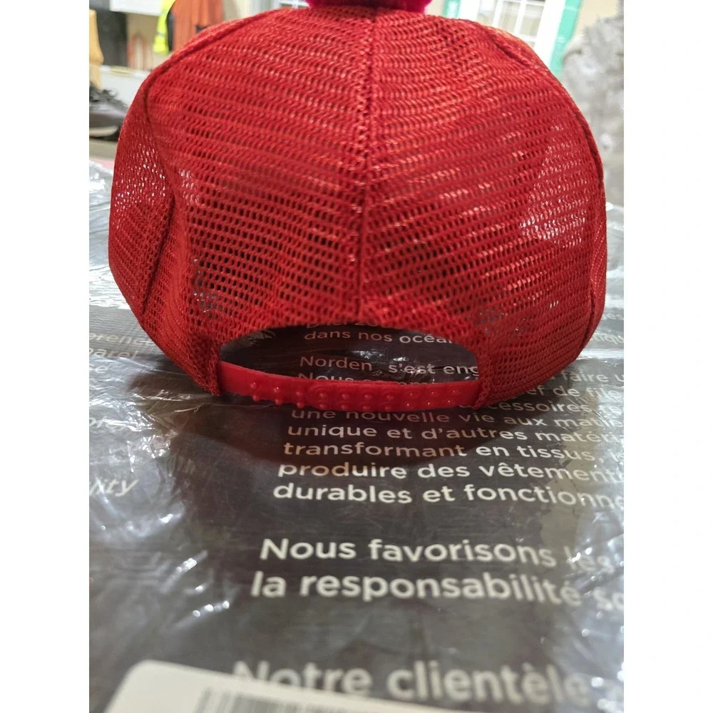 Vintage San Sun Trucker Hat, Red Snap Back, 60% Polyester (One Size Fits All)‎